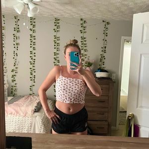 FLORAL TIE STRAP TOP